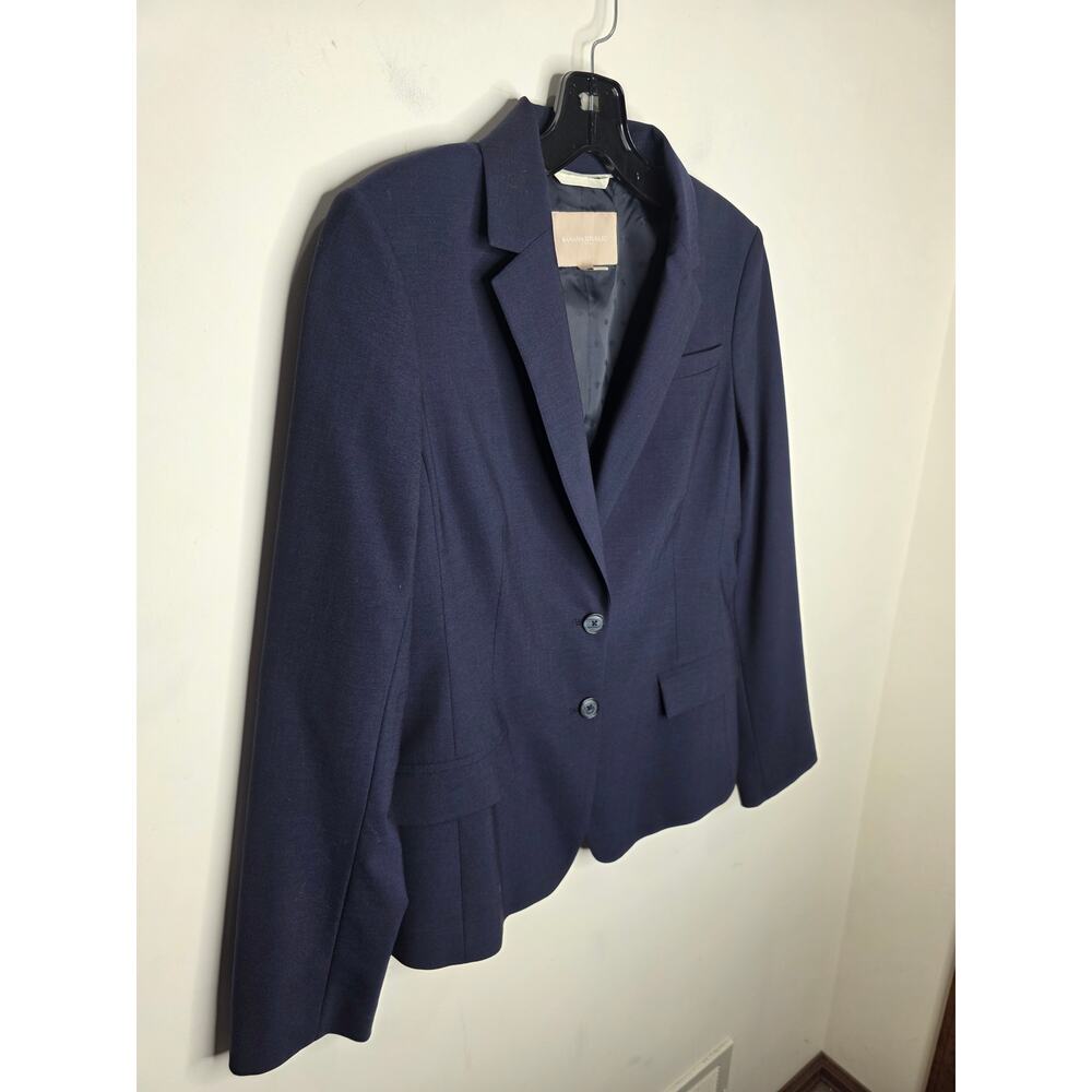 Banana Republic navy blue wool 2 button blazer suit jacket - 8 career corpcore - Picture 2 of 8